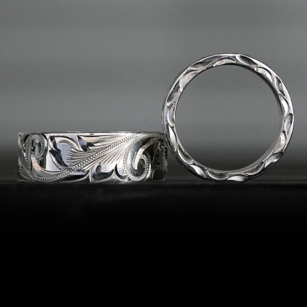 "Wholesale Fever CZ Beautiful Retro Carved Vintage Rings for Women, PD617 - Picture 4 of 9
